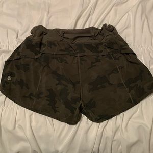 Camo Lululemon shorts size 10